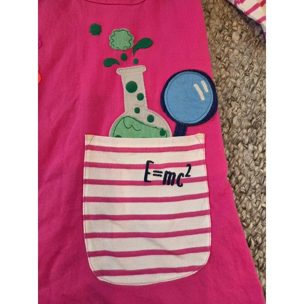 Mini Boden Science Scientist Back to School Appliqué Jersey Dress Girls 11-12